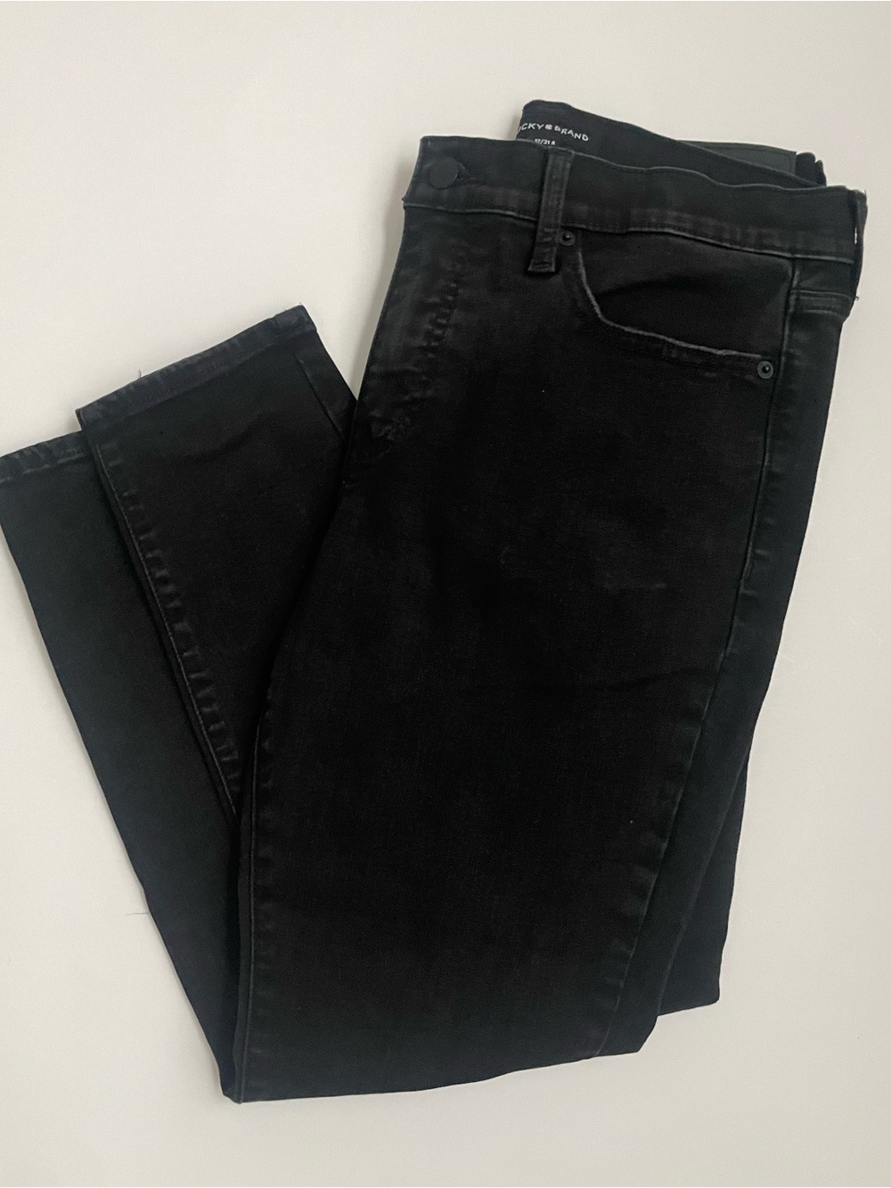 Lucky Brand Ava Mid Rise Skinny Black Jeans Size 12/31